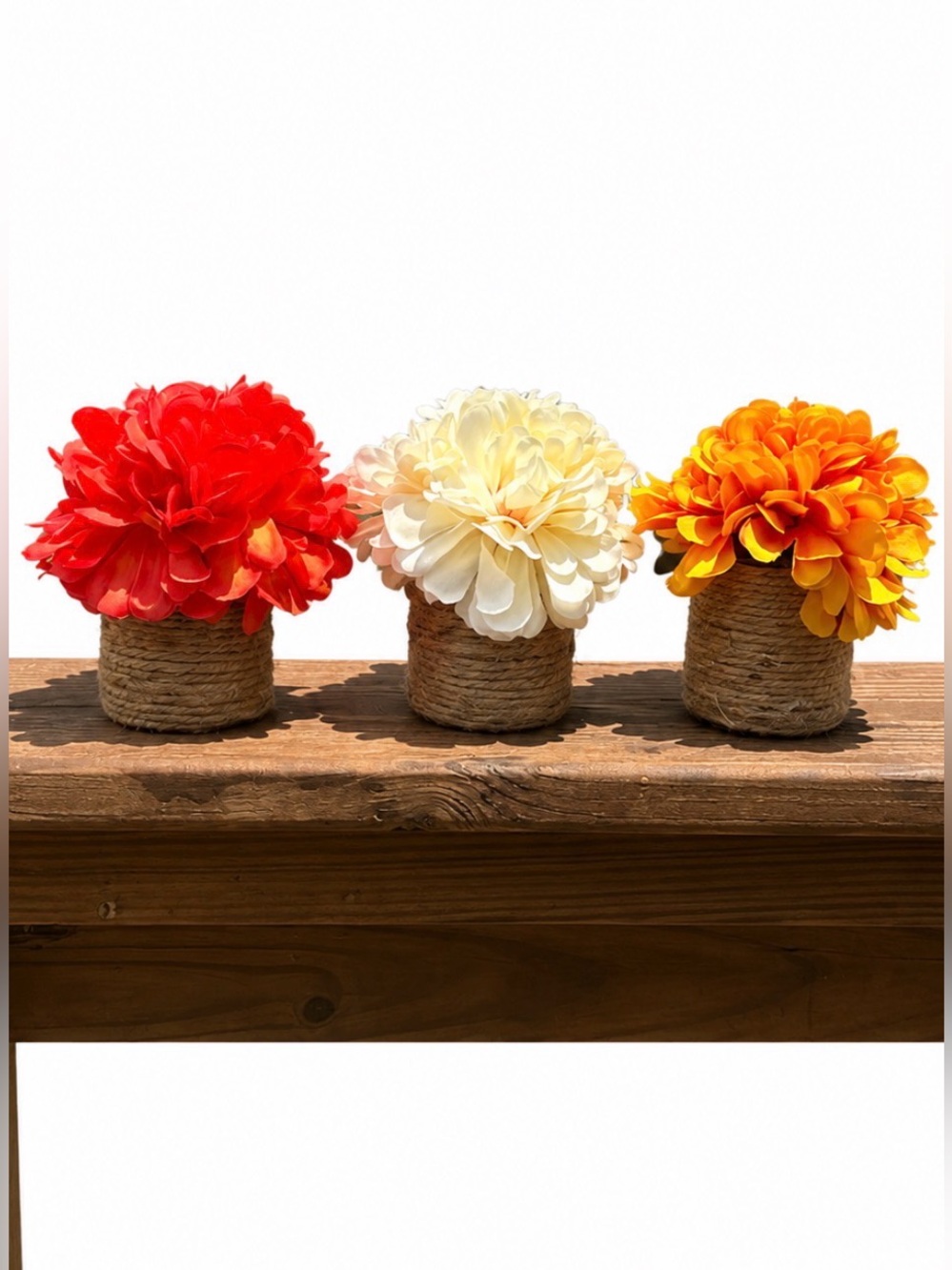 Handcrafted Autumn Floral Décor Set – Rustic Farmhouse Centerpieces (Set of 3)